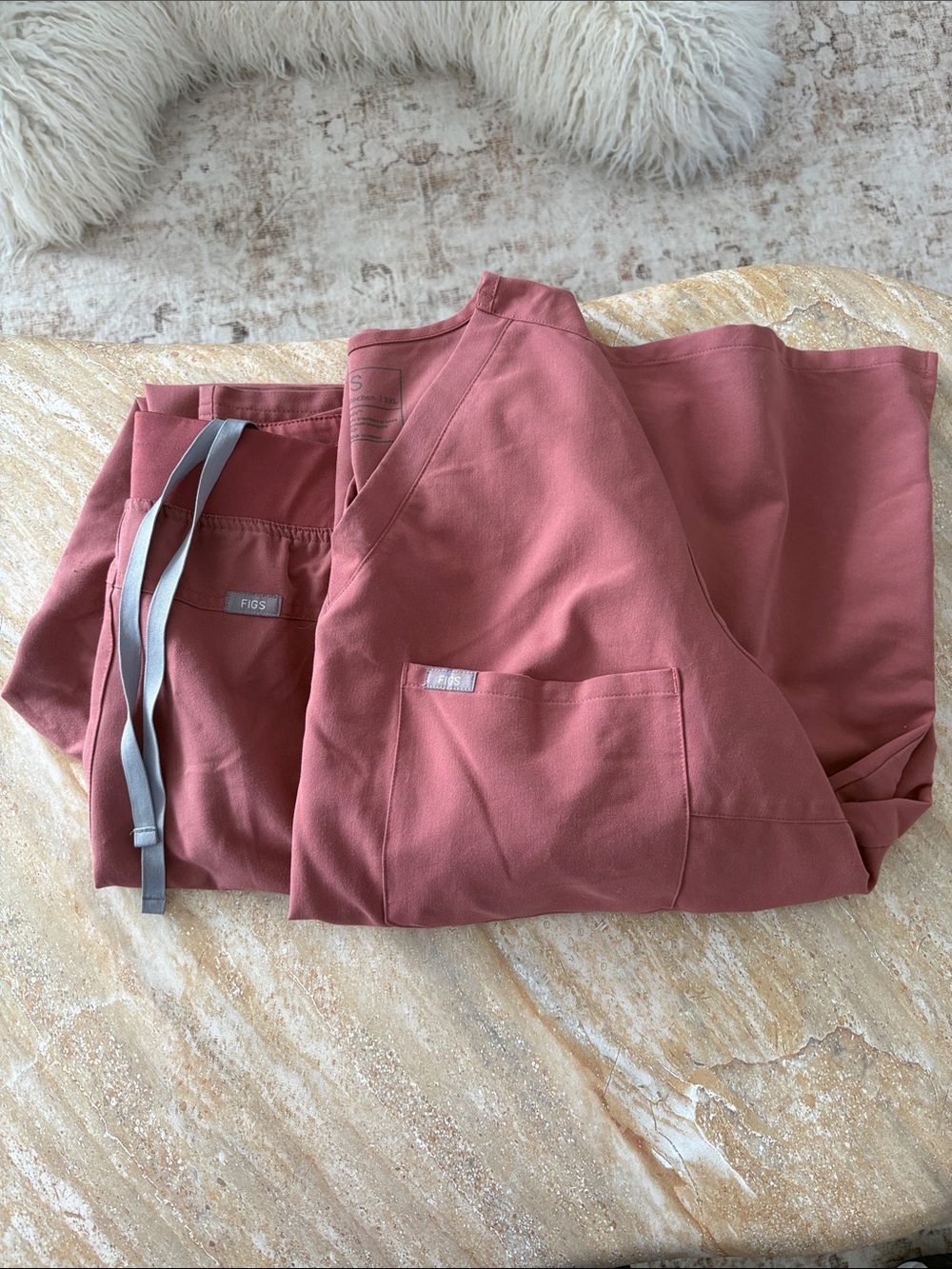 Figs women’s mauve screen set in 3xl